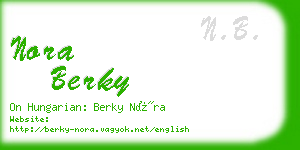 nora berky business card